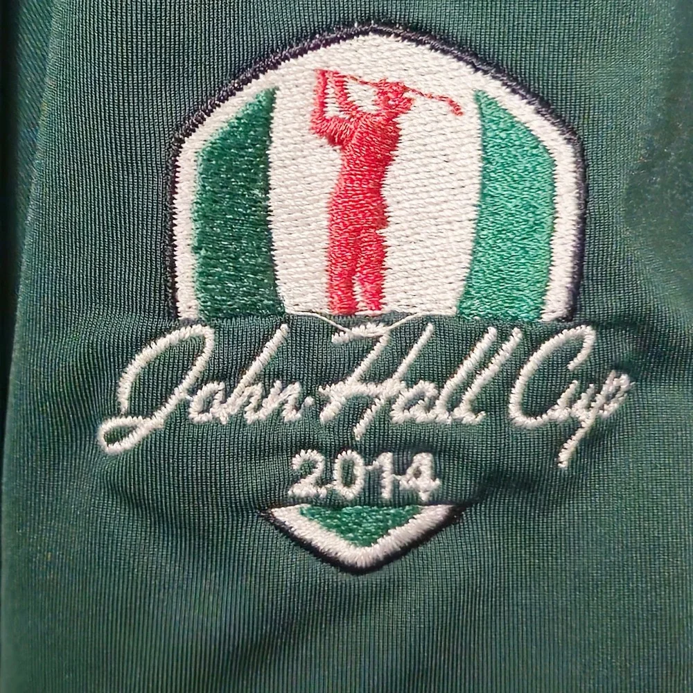 FootJoy Mens Performance Golf‎ Polo Shirt Green John Hall Cup 2014 Large FJ